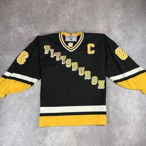 [225] MARIO LEMIEUX 1992 PITTSBURGH PENGUINS CCM JERSEY LARGE SIZE